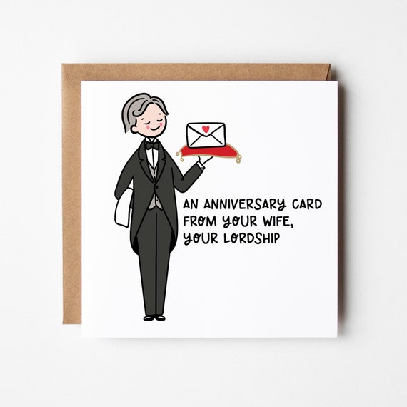 Funny Husband Anniversary Card for His Lordship • Happy Anniversary Husband Card • Anniversary Card For Husband •