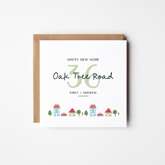 New Home Card • Personalised New Home Card • New House Card • Housewarming Card • Happy New Home Card