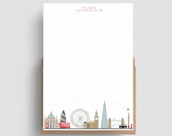 London! Letter Writing Set • Personalised Letter Writing Set • London Souvenir Gift • Personalised London Gift •