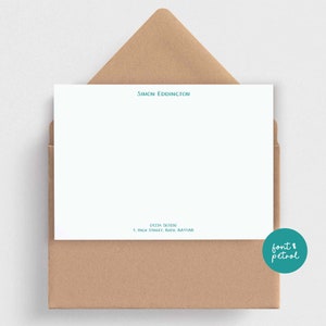 Cartes de correspondance personnalisées classiques - Choisissez la police et la couleur • Ensemble de cartes de correspondance personnalisées de qualité • Cadeau pour une nouvelle maison • Cadeau de 1er anniversaire image 4