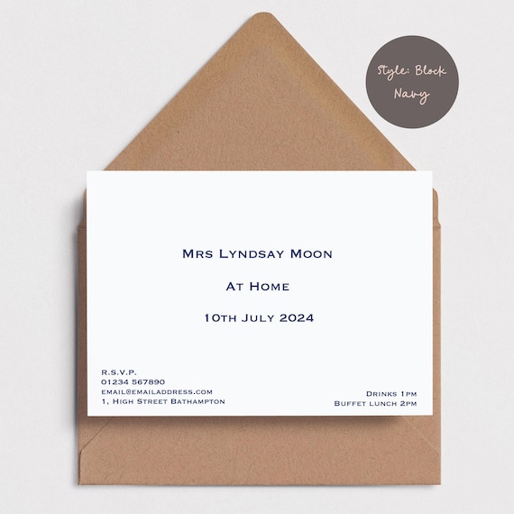 Modern At Home Invitations • Informal Invitations • At Home Cards • Drinks Party Invitations • Engagement Party Invitations