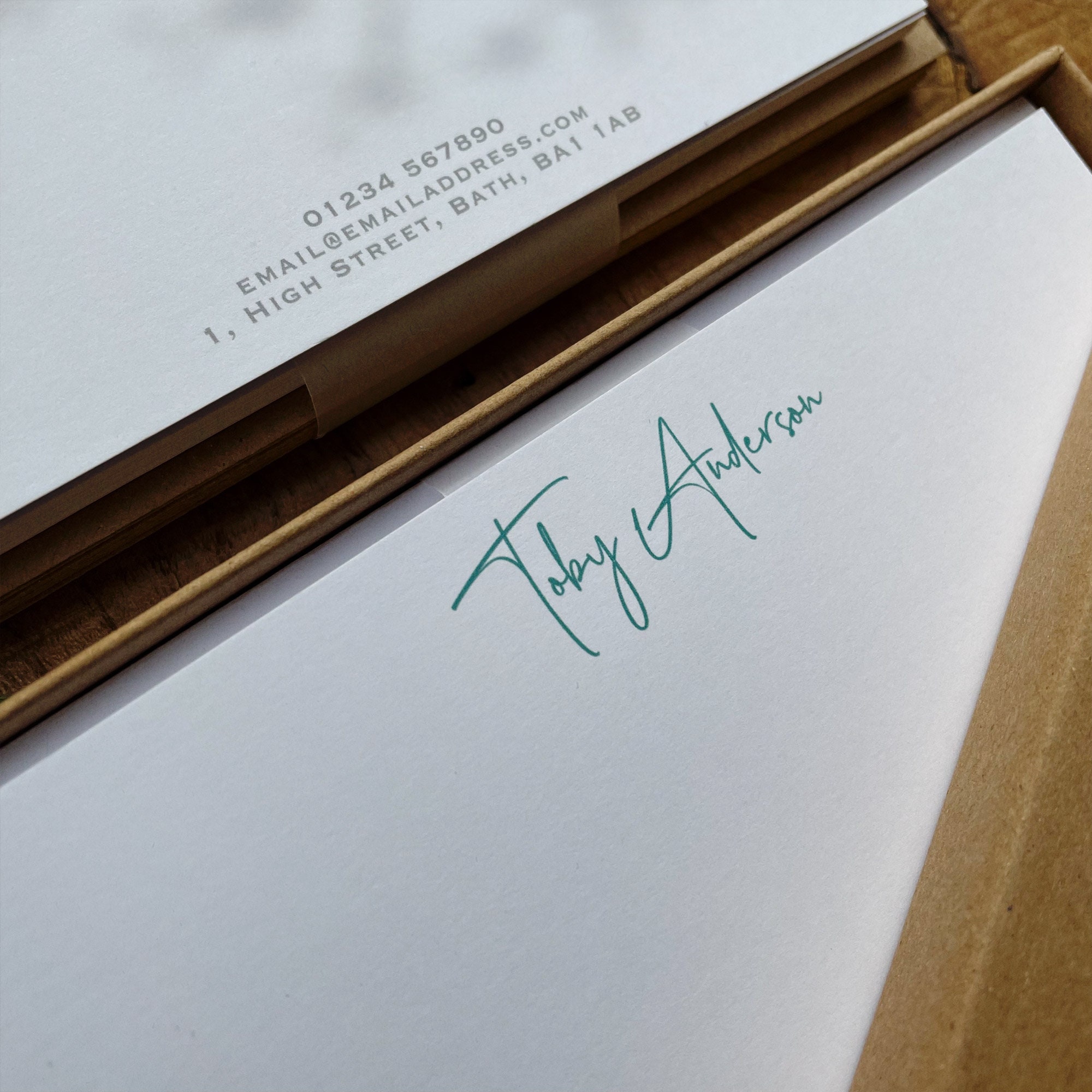 Classic Personalised Note Cards Choose Font and Colour Etsy UK