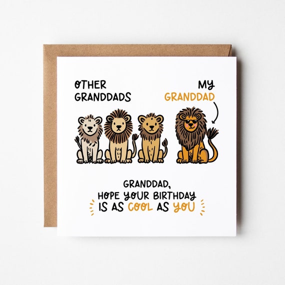 Funny Grandfather Birthday Card • Personalised Birthday Card for Granddad • Birthday Card for Grandpa • Birthday Card For Grandad •