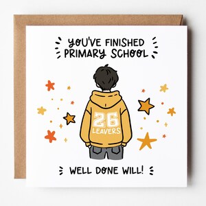 Personalised School Leavers Card for Boys: Year 6 Keepsake image 8