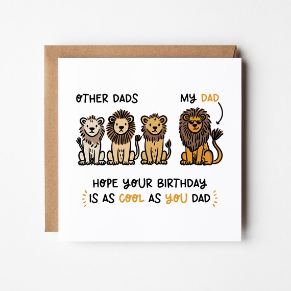 Birthday Card for Dad • Cool Dad Birthday Card • Funny Birthday Card For Dad • Card for Dad
