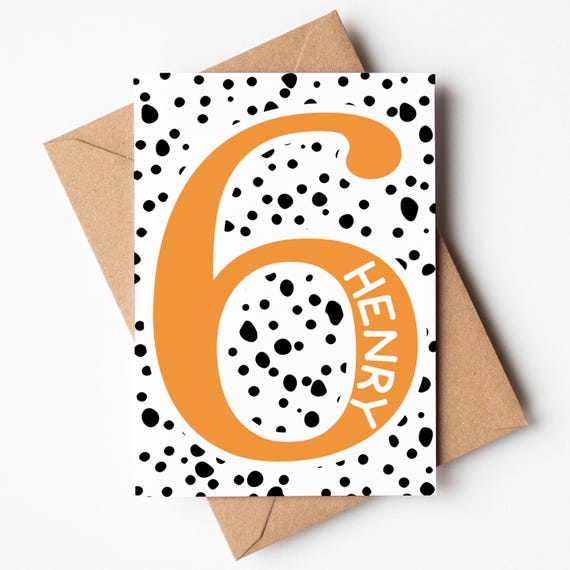 Personalised 4th 5th 6th 7th 8th 9th 10th Personalised Birthday Card • Boy's Birthday Card • Girl's Birthday Card • Birthday Number Card