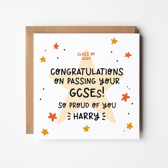 GCSE Exams Card • 2025 Well Done Exams Results • Smashed Exams Card • Personalised Congratulations Card • Passed GCSE Exams •