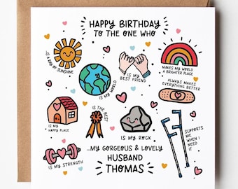 Husband Birthday Card • Personalised For Him