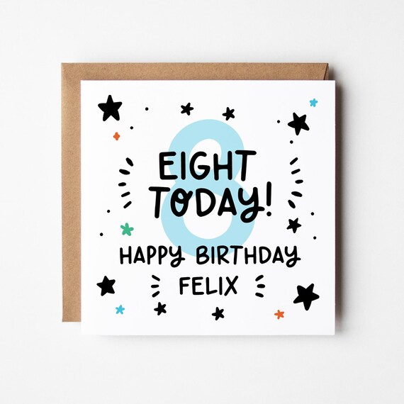 Personalised Boys 6th 7th 8th 9th Birthday Card • Birthday Number Card for Boys • Boy's Birthday Card • Son • Gradnson • Nephew