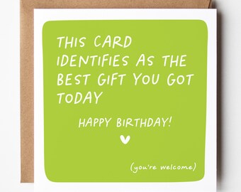 Funny Best Gift Birthday Card