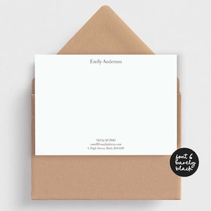 Cartes de correspondance personnalisées classiques - Choisissez la police et la couleur • Ensemble de cartes de correspondance personnalisées de qualité • Cadeau pour une nouvelle maison • Cadeau de 1er anniversaire image 5