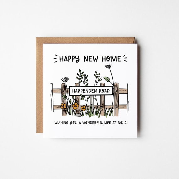 New Home Card • Personalised New Home Card • Housewarming Card • Moving Home Card • Moving Card