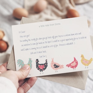 Pretty Chickens Note Cards • Quality Note Cards • Chickens Writing Set • Chicken Lovers • Easter Gift