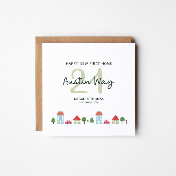 New First Home Card • Personalised New First Home Together Card • New Address Card • Housewarming Card • Happy New Home Gift Card