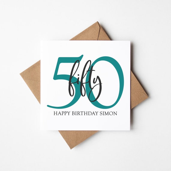 50th Birthday Card for Him • Personalised 50th Birthday Card • Personalised Birthday Card 50th Birthday •