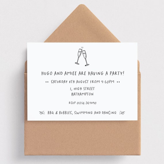 Personalised Invitations • Plantable Invitations • Stag Party Invitations • Cocktail Party Invitations • Engagement Party Invitations