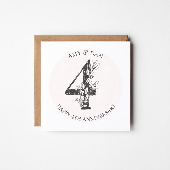 Anniversary Card • Personalised Happy Anniversary Number Card • Anniversary Card For Them •