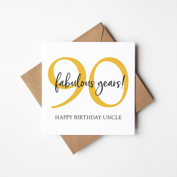 90th Birthday Card for Him • Personalised 90th Birthday Card • Personalised Birthday Card 90th Birthday •