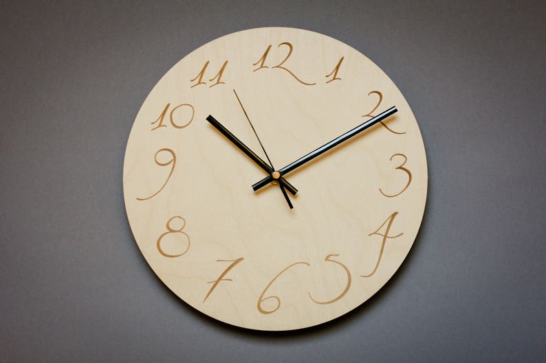 Wood wall clock / Scandinavian design / Nordic wall clock / Etsy