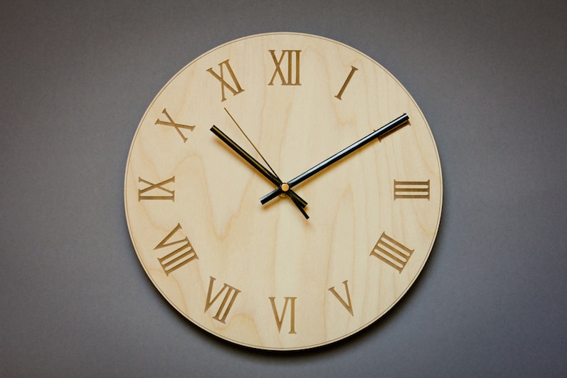 Roman Numeral Clock Modern Wall Office Clocks Image 0