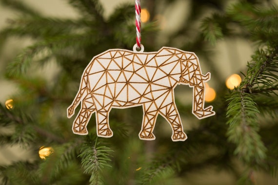 Elephant Ornament Origami Ornament Elephant Lover Gift Etsy