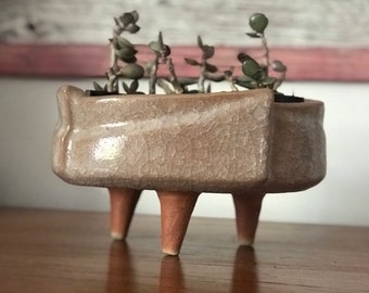 Vintage mid century Japanese Ikebana planter