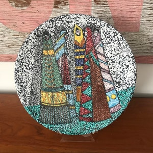 Vintage Fratelli Fanciullacci charger plate Italy mid century modern