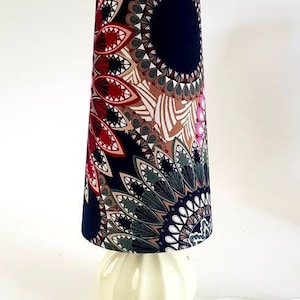 Mulicolured cone lampshade