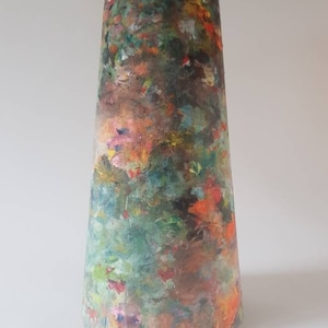 Pantalla de lámpara cónica de tela terciopelo Renoir de 30 cm de alto