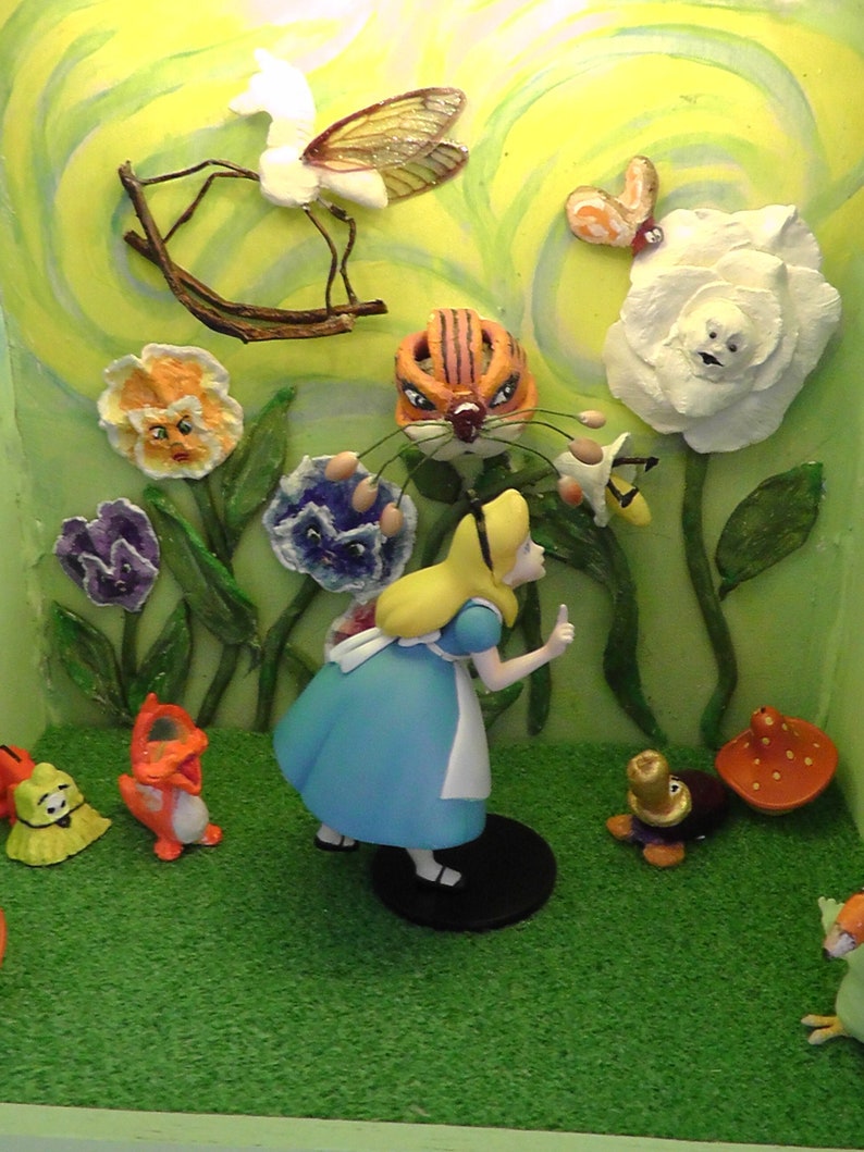 Book Nook Alice in Wonderland Etsy