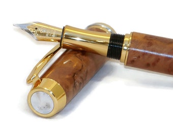 Wooden Fountain Pen. Handmade Pen in Australian Red River Gum.
