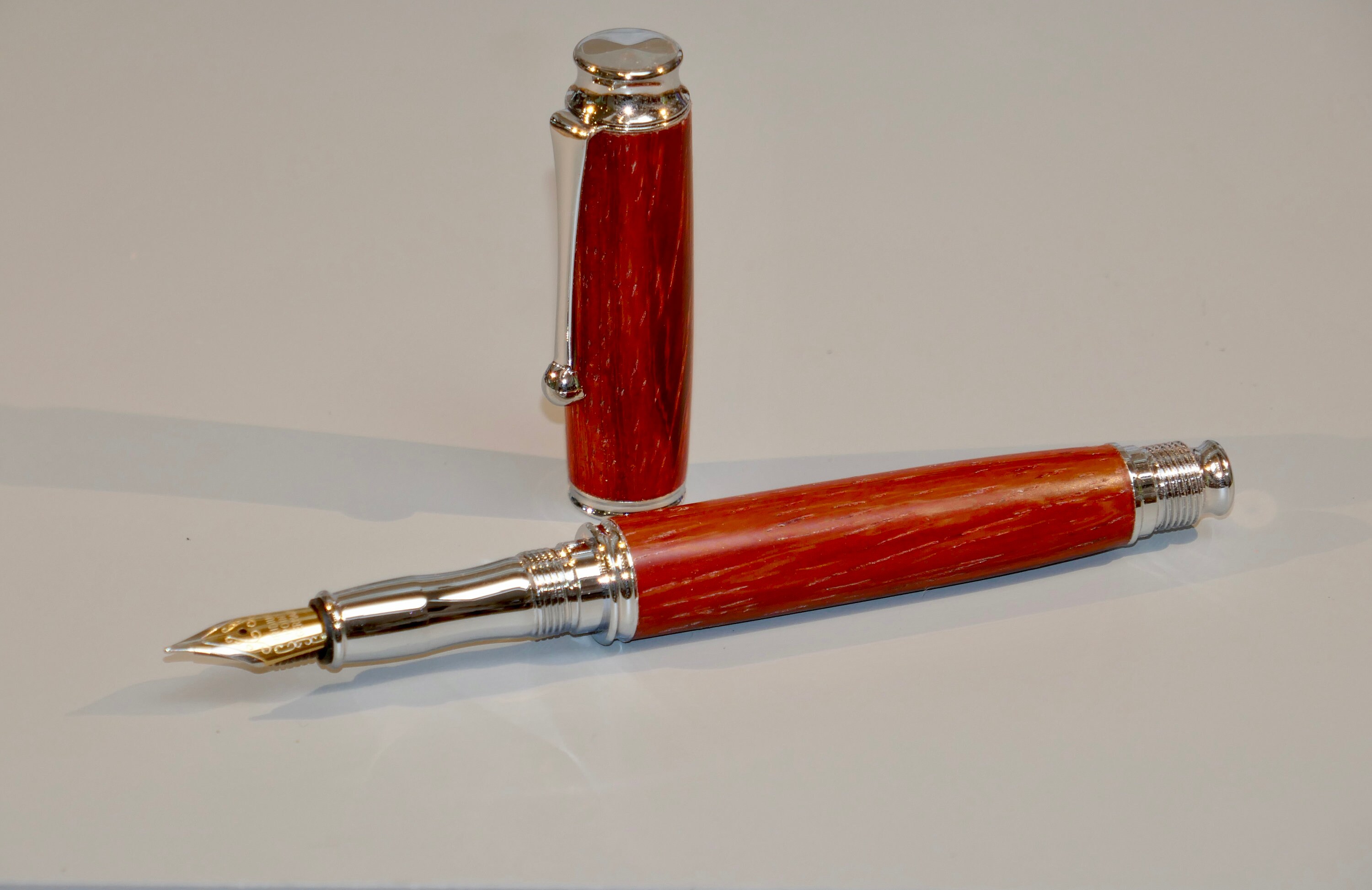 Handmade Wooden Pen. Wood Fountain Pen Made in African Paduak Etsy UK