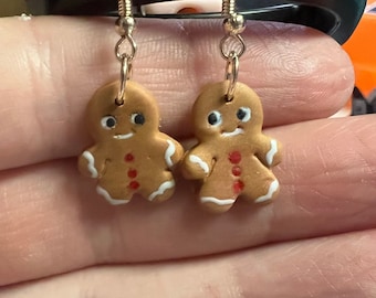 Gingerbread man earrings