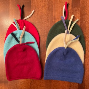 100% Cashmere Newborn Hats Super Soft Machine Wash and Dry Primary/Dark Colors
