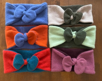 Cashmere Baby Headbands Machine Washable Reversible
