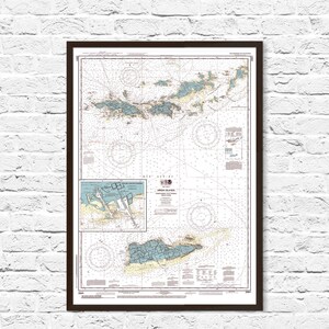 Amerikanische Jungferninseln Kunstdruck mit maritimen Motiv