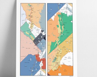 Appalachian Trail, Appalachian, App Trail, App Trail Map, App Trail Poster, App Trail Print, Appalachian Trail Map, Appalachian Trail Poster