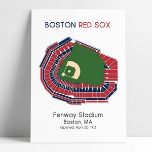 Boston Red Sox Ballpark Karte, Fenway Park, MLB Stadion Karte, Baseball Stadion Karte, Geschenk für ihn, Stadion Sitzplan, Manneshöhle