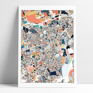 Athens, GA, City Map, 3 Color Options, Georgia, Athens GA Map, UGA, Gift, Map Poster, Athens Map Print, Wall Art, Unique Art, Abstract Art