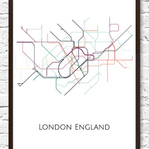 London Map Art, London Tube Map, Transit Map, London Art, London Map Art, Subway Map, Subway Poster Art, London Subway