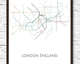 London Underground, London Tube Map, Transit Map, London Art, London Map Art, Subway Map, Subway Poster Art, London Subway