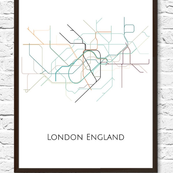 London Underground, London Tube Map, Transit Map, London Art, London Map Art, Subway Map, Subway Poster Art, London Subway