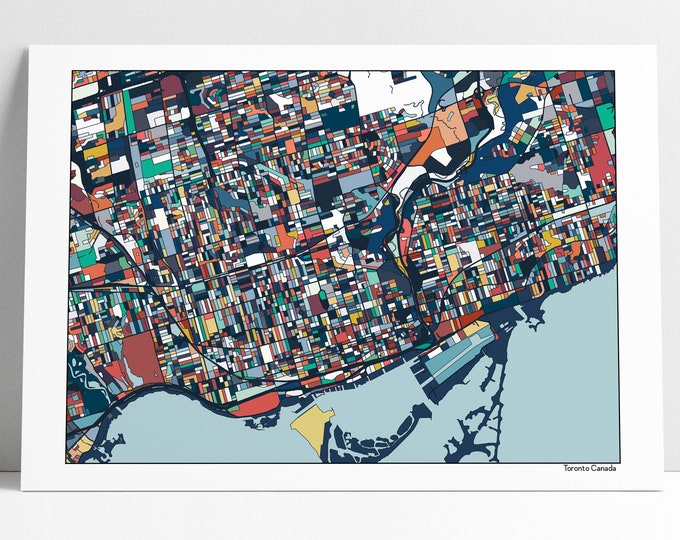 Toronto City Map, Ontario Canada, Art Print 1944 - Etsy Canada