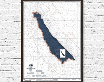 San Clemente Nautical Chart Map Art Poster Print, San Clemente Map, California Art, Coastal Print, Beach Cottage Decor, California Map Art