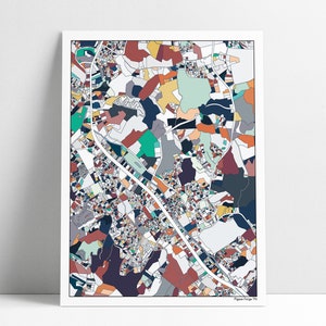 Pigeon Forge TN Map Art Print Wall Art Housewarming Gift Abstract Art Poster Pigeon Forge Tennessee Mountains Home Decor Artwork Hometown