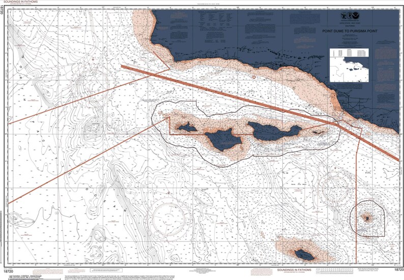 May include: A nautical chart showing the waters around the islands of Puerto Rico. The chart is marked with depths in fathoms and includes a key for understanding the symbols used. The chart is titled "Port Daine to Punta Tuna Point."