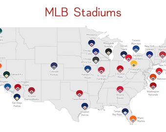 メジャーリーグベースボール マップボード Mlb ballpark map - Etsy 日本