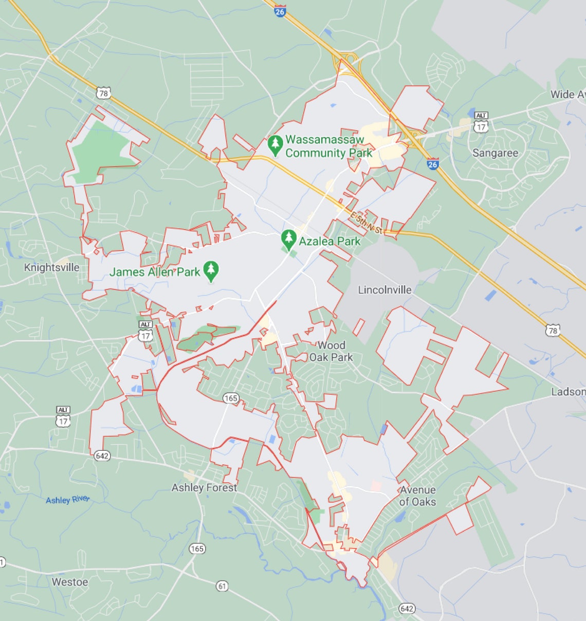 Summerville SC City Map Art Print Summerville South Carolina Etsy España