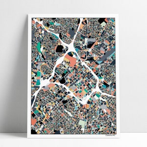 Charlotte NC Print Wall Art Map Poster Housewarming Gift Charlotte NC Poster Wall Art Home Decor Office Decor Gift Print Abstract Art