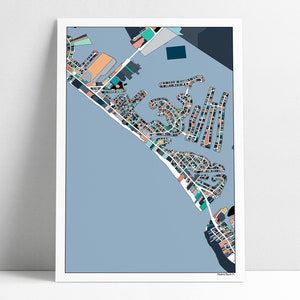 Madeira Beach FL Wall Art Map Print Poster Madeira Beach House Art Poster Florida Beach Home Decor Madeira FL Abstract Art Thank You Gift image 1